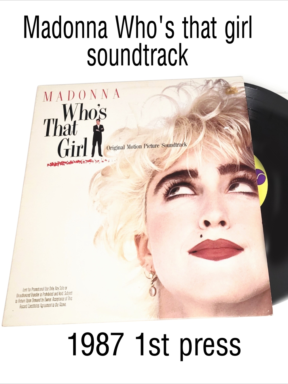 1987 Madonna Who's That Girl Soundtrack Sire Records 1st Press Dance Pop Rock
